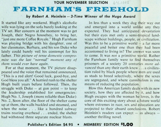 SFBC Things To Come November 1965 - Farnaham's Freehold